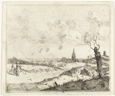 Deniz kenarında bir köy manzarası by Johannes Huibert Prins