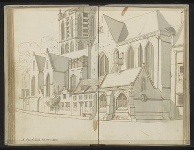 Utrecht'teki Jacobikerk'in sağ cephesi by Johannes Huibert Prins
