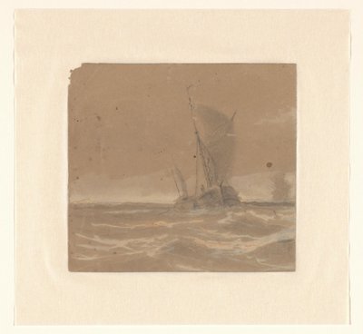 Yelkenli balıkçı gemisi by Johannes Huygens (signed by artist)