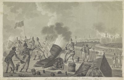 Vlissingen'in İngilizler tarafından bombardımanı, 1809 by Johannes Jelgerhuis (possibly)