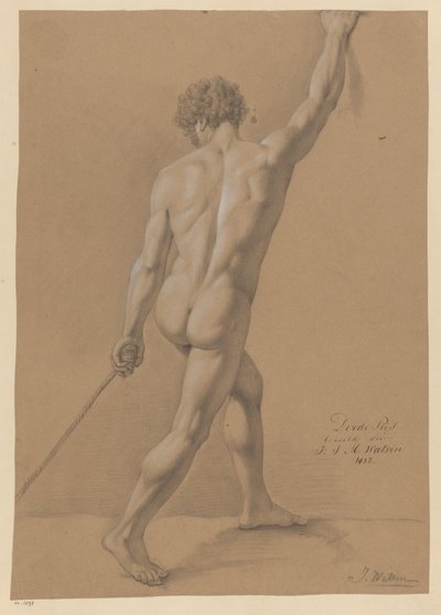 Ayakta duran erkek çıplak, arkadan görünüş (3. ödül 1812) by Johannes Joseph Maria Watrin