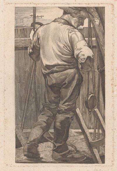 Ahşap bir çit işçisi by Johannes Josephus Aarts (signed by artist)
