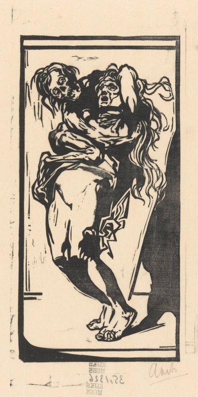 ölüm ve bir kadın by Johannes Josephus Aarts (signed by artist)