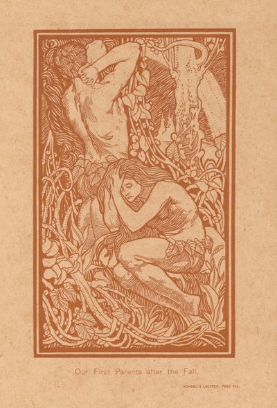Adam en Eva na de zondeval Düşüşten Sonra İlk Ebeveynlerimiz (nesnedeki başlık) by Johannes Josephus Aarts