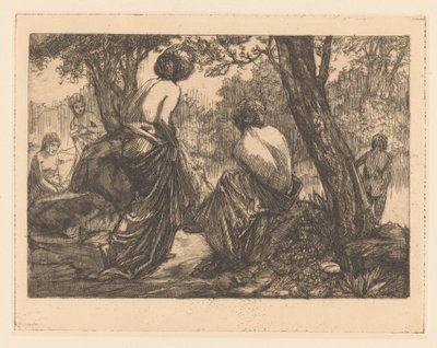 banyo yapan kadınlar by Johannes Josephus Aarts