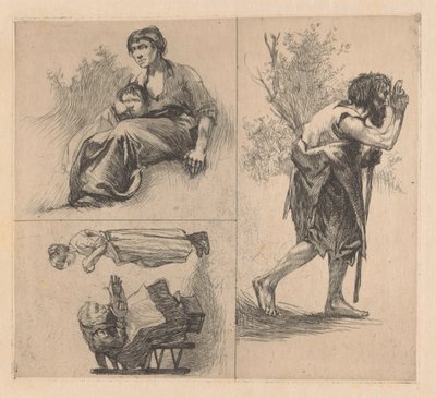 İnsan figürleri ile üç performans by Johannes Josephus Aarts