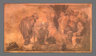 Ağaçta bir grup erkek ve kadın by Johannes Josephus Aarts