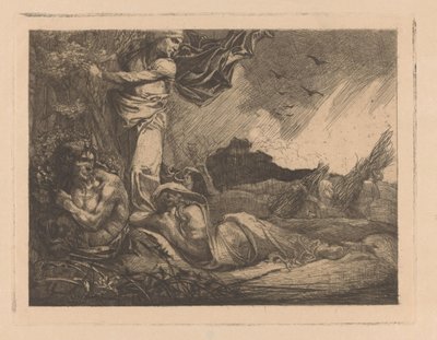 Buğday tarlası, orakçılar, satir ve kadın figürleri ile manzara by Johannes Josephus Aarts