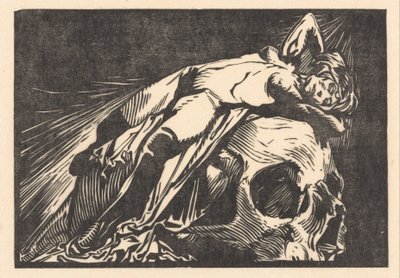 Kafatasının üzerinde yatan kadın by Johannes Josephus Aarts
