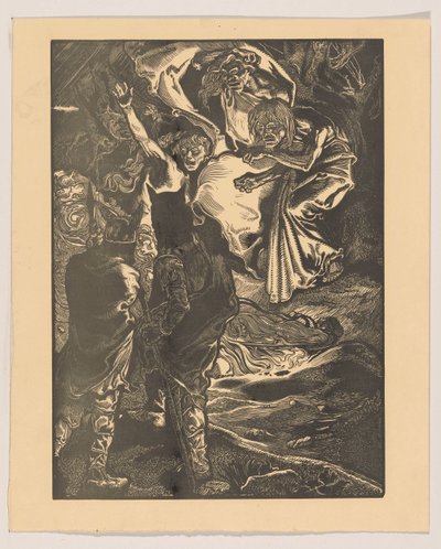 Macbeth ve Banquo üç cadıyla tanışır by Johannes Josephus Aarts