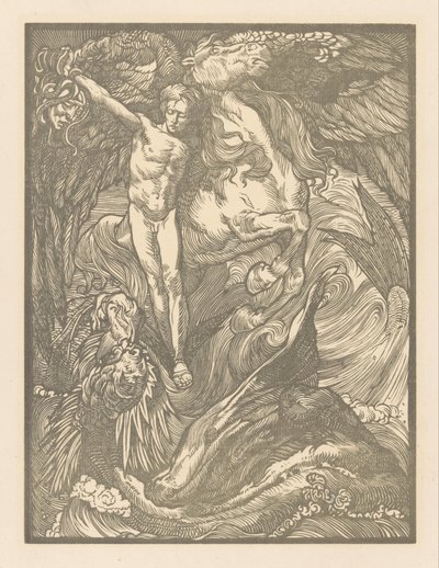 Perseus ve Deniz Canavarı Perseus ve Ejderha, Hollanda kağıdına yazdırın by Johannes Josephus Aarts