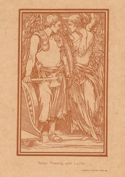Raphael, Lucifer'i, Rafael Pleading with Lucifer (nesnedeki başlık) konusunda ikna etmeye çalışır by Johannes Josephus Aarts