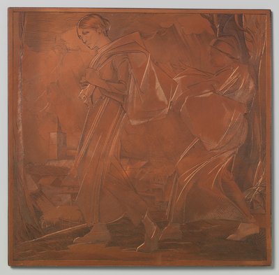 İki kadın, ikisi de çanta taşıyor by Johannes Josephus Aarts