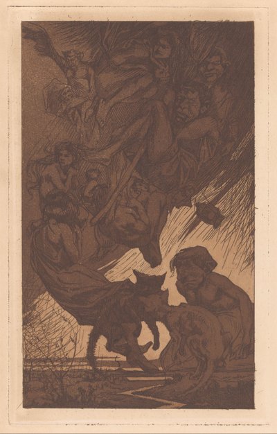 Yüzen insanlar, fantastik yaratıklar ve kediler by Johannes Josephus Aarts