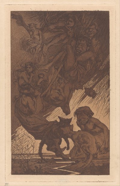 Yüzen insanlar, fantastik yaratıklar ve kediler by Johannes Josephus Aarts