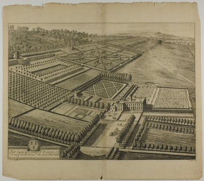 Kent County'deki Fair Lawn, Britannia Illustrata'dan 49 numaralı plaka by Johannes Kip