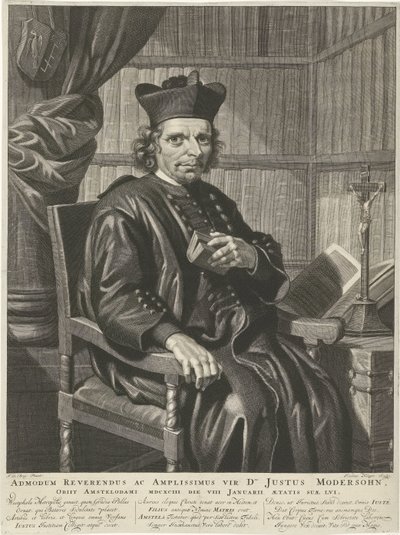 Portret van de papaz Justus Modersohn En Muhterem ve En Saygıdeğer Adam Dns Justus Modersohn 1693