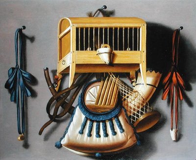 Kuş Kafesi ve Av Gereçleri by Johannes Leemans