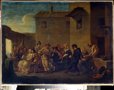 Venedik Karnavalı (Venedik Karnavalı). Johannes Lingelbach tarafından yapılan boyama by Johannes Lingelbach