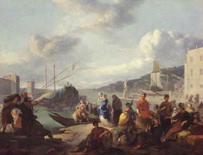 Bir Liman Manzarası, 1666 by Johannes Lingelbach