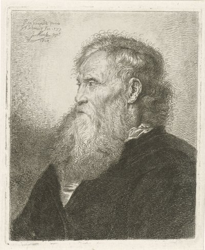 Sakallı yaşlı bir adamın portresi by Johannes Mock