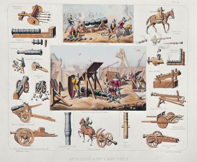14. ve 15. yüzyıllarda Fransız topçusu (renkli taş) by Johannes Moltzheim