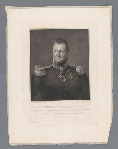 David Hendricus, Baron Chassé, Korgeneral, Antwerp Kalesi ve Majestelerinin Doğu Scheldt'teki Deniz Kuvvetleri Başkomutanı (nesne üzerindeki başlık) by Johannes Philippus Lange