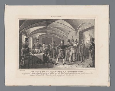General Chassé'nin Antwerp Kalesi'ndeki Kalışı / (18 Aralık 1832.) (nesne üzerindeki başlık) Kale savunmasının dört plakası 10-18 Aralık 1832 (seri başlığı) by Johannes Steyn