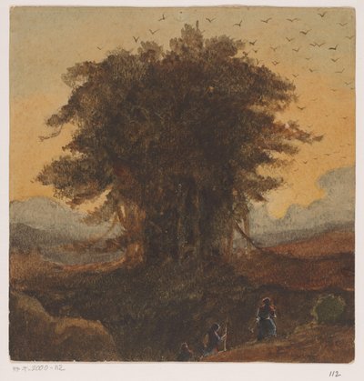 Birçok kuş ile ağaç by Johannes Tavenraat