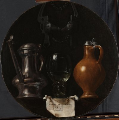 Flagon, Cam, Sürahi ve Bridle ile Sembolik Natürmort Flagon, cam, sürahi ve dizgin ile sembolik natürmort by Johannes Torrentius