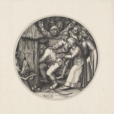 Domuz odasında olmalı by Johannes Wierix
