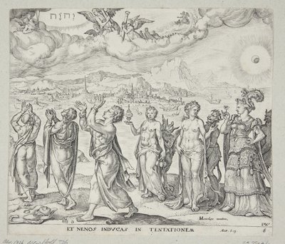 Para, şehvet ve onurun cazibesine direnen adam by Johannes Wierix