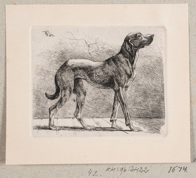 Ayakta duran bir köpek by Johannes Wilhelm Zillen