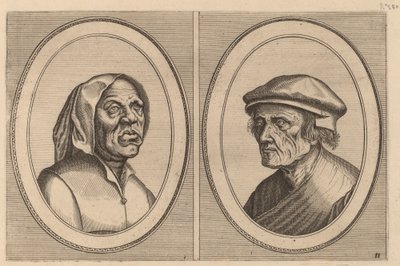 "Baef Schol-becx" ve "Spruyt Vroegh-bedorven" by Johannes and Lucas van Doetechum after Pieter Bruegel the Elder