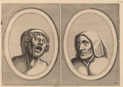 "Hansje Singh in Veldt" ve "Blaeuwe Aecht" by Johannes and Lucas van Doetechum after Pieter Bruegel the Elder