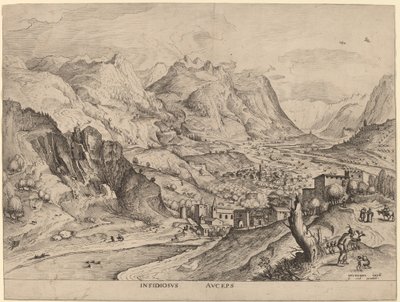 Insidiosus Auceps (Kurnaz Kuş Yakalayıcı) by Johannes and Lucas van Doetechum after Pieter Bruegel the Elder