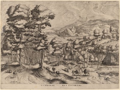 Rusticus Pazarı (Rustik Pazar) by Johannes and Lucas van Doetechum after Pieter Bruegel the Elder