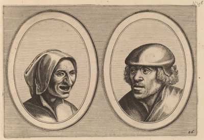 "Kadın Verneem-al" ve "Hans de Pluym-strijcker" by Johannes and Lucas van Doetechum after Pieter Bruegel the Elder