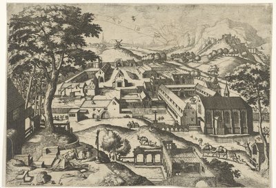 Aziz Jerome ile manzara çölde hieronimus (nesne üzerindeki başlık) Hıristiyan hikayeleri ile Manzaralar (dizi başlığı) by Johannes of Lucas van Doetechum