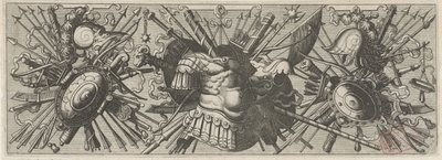 Panoplia. Roma kollu patates kızartması, alt kısım Panoplia sev armamentarium… (dizi adı) by Johannes of Lucas van Doetechum