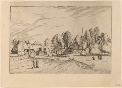 Kilise Kulesi ile Köy Köyü by Johannes van Doetechum, the Elder and Lucas