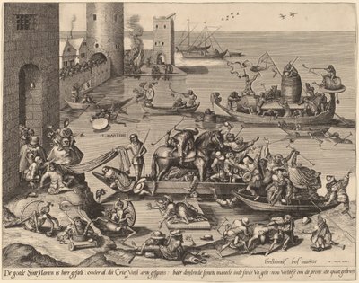 Bir Gemide Atıyla Saint Martin by Johannes van Doetechum, the Elder, and Lucas