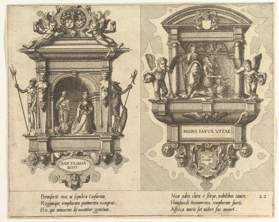 Cœnotaphiorum 22, 1563. Yaratıcılar: Johannes van Doetecum I, Lucas van Doetecum. by Johannes and Lucas van Doetecum