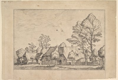 Çiftlik evi ve çiftlik evi simgelerinden Çekme Kuyusu Olan Büyük Çiftlik e..., ca. 1559-61. by Johannes van Doetecum I