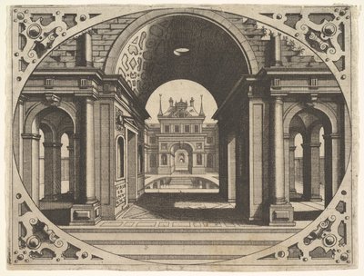 Varie Architecture'dan Plaka, yakl. 1560. by Johannes van Doetecum I