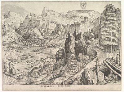 Büyük Manzaralardan Tövbekar Magdalene Magdalena Poenitens, yaklaşık. 1555-56. by Johannes van Doetecum I