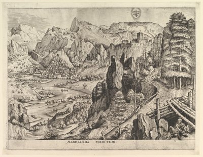 Büyük Manzaralardan Tövbekar Magdalene Magdalena poenitens, yaklaşık. 1555-56. by Johannes van Doetecum I