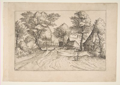 Çiftlikli ve Kulübeli Köy Yolu, Küçük Manzaralar Multifariaru..., 1559-61 serisinden. by Johannes van Doetecum I