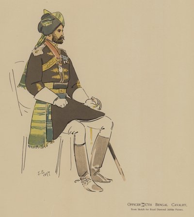 Memur 17. Bengal Süvari (renkli taş) by John (after) Charlton