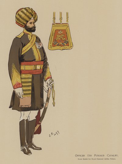 Memur 5 Pencap Süvari (renkli taş) by John (after) Charlton